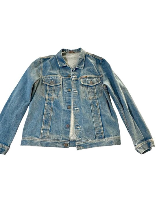 bonjour Jackets & Blazers - Bonjour Denim Jacket Women's Large Vintage 90's Medium Wash Trucker